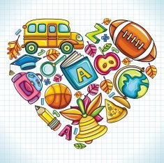 "I love school" theme