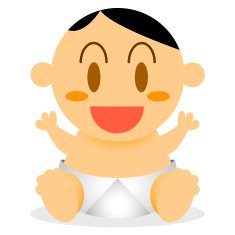 Vector Cartoon Happy Cute Baby Isolated N7