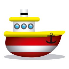 Vector Cartoon boat