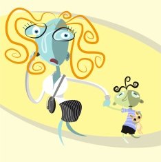 Busy woman