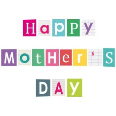 Happy mother's day Letters cut out of books and magazines