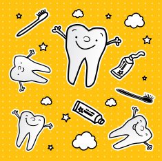 cartoon happy teeth N2