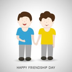 Greeting card for Happy Friendship Day celebrations