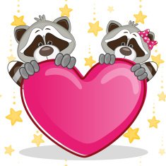 Lovers Raccoons N2