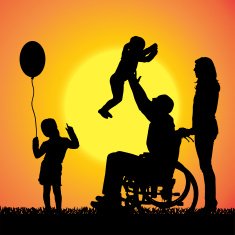Vector silhouette of family N139