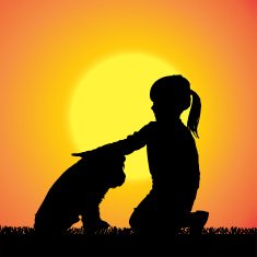 Vector silhouette of child N10