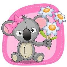 Koala with flowers N2