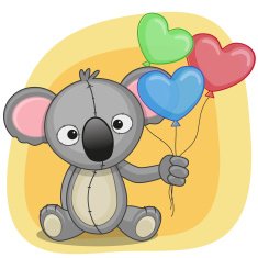Koala with balloons N2