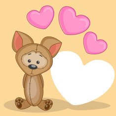 Dog with hearts N2