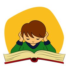 children in school - boy is reading