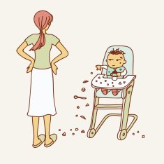 baby throwing food on the floor