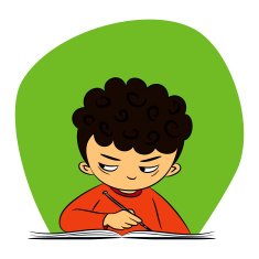 children in school - boy is peeking