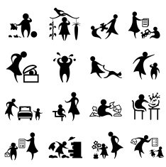 Child Discipline Icon Set