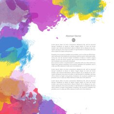 Vector watercolor template N38