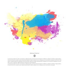 Vector watercolor template N39