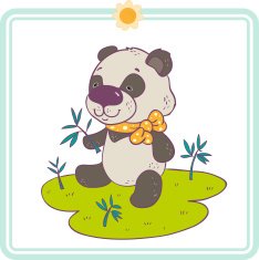 Cartoon little panda
