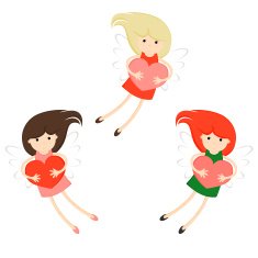 Girls Vector illustration Beautiful background