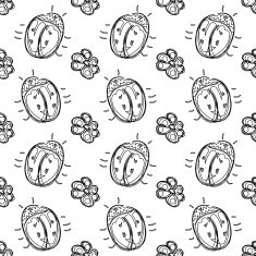 Pattern flower beetle sketch