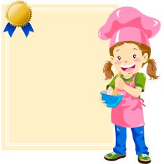 Teenage Girl Chef with Certificate