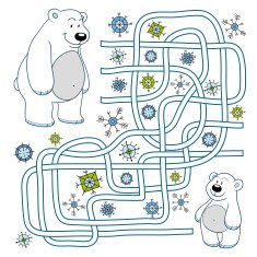 Maze game (polar bears)