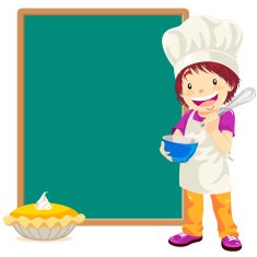 Teenage Boy Pastry Chef with Menu