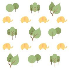Elephant Jungle pattern