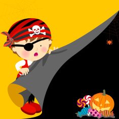 Halloween Pirate Looking for Candy