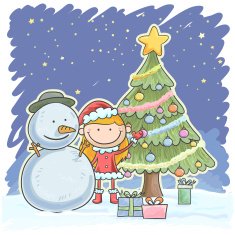 Little girl is celebrating on Christmas day