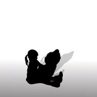 Vector silhouette of girl N59