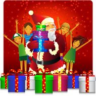 Santa Giving Gifts N2