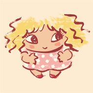 Sketch of little girl