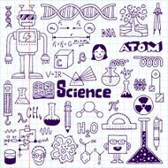 School science doodle set 2 Hand drawn vector illustration N2