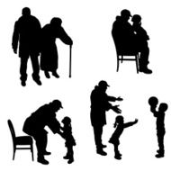 Vector silhouette of family N146