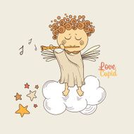 Cupid playing the flute
