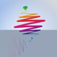 modern color whirligig on an abstract background