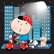 boy riding a motorcycle