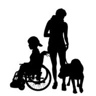 Vector silhouette of a family N52