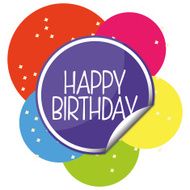 Cute Happy Birthday Card Template Editable N8