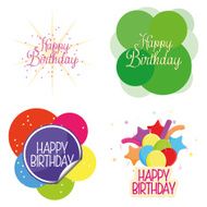 Set Of Different Cute Happy Birthday Cards N3