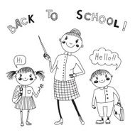 The teacher with the students Back to school N3