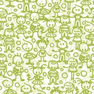 Children playing seamless pattern background