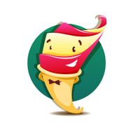 Funny vector cartoon ice cream