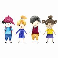 school children illustration N3