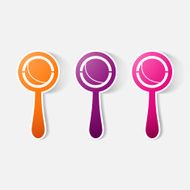Paper clipped sticker rattle N5
