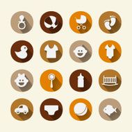 Paper clipped sticker Baby set N4