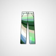 Abstract illustration on pants N14