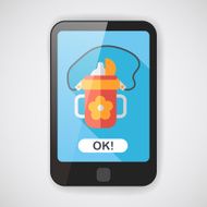 kid water bottle flat icon with long shadow EPS 10 N33