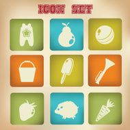 Baby &amp; Toy icons vector N2