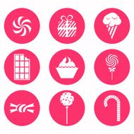 Monochrome icons candy
