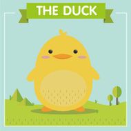 Very Cute Yellow Duck Character